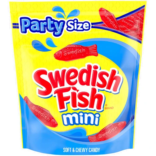 SWEDISH FISH Mini Candy, Original Flavor, 1 Party Size Bag (2 lb 12.8 oz.)