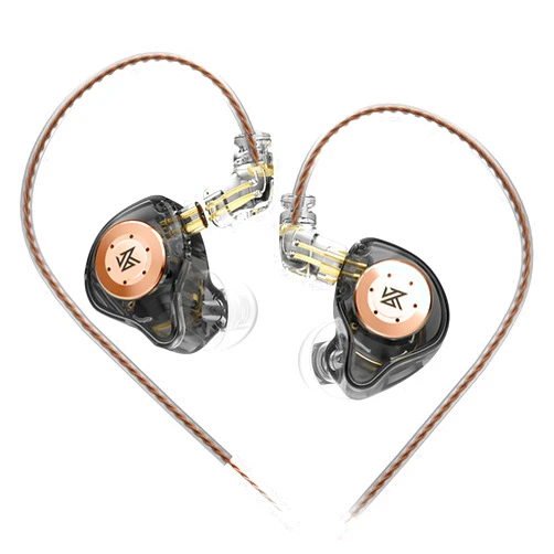 keephifi KZ EDX Pro in Ear Monitors Wired Headphones Dual DD in Ear Earphones HiFi Stereo Stage Earbuds Wired with Detachable for Musicians Audiophiles Music Enthusiasts (Black, No Mic)