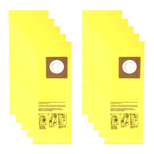 HOLEPU AH10243 Disposable Vacuum Bag for Hoover Commercial Cu2 Vacuum Cleaner Replacement CH54013 CH54015 CH54113 CH54115, Yellow (10 Pcs)