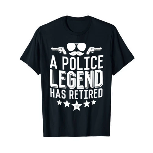 BoredKoalas Retired Shirts Retirement Gifts A Police Legend Has Retired Cop Retirement Party Gift T-Shirt