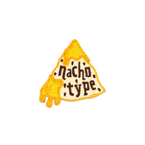 Winks For Days Nacho Type Tortilla Chip with Queso Cheese Dip Embroidered Iron-On Patch