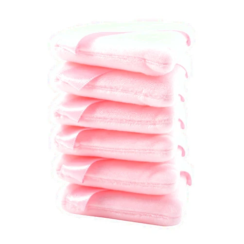 ZHOULL 6PCS Mini Powder Puff Face Triangle Makeup Puff Finger Soft Makeup Puff Setting Sponge Mineral Powder for Mineral Powder Loose Powder Body Powder Cosmetic Foundation(pink)