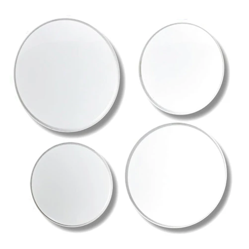 Range Kleen 4 Pack Round White Burner Kovers with 2 Small 8.5 Inch and 2 Large 10.5 Inch