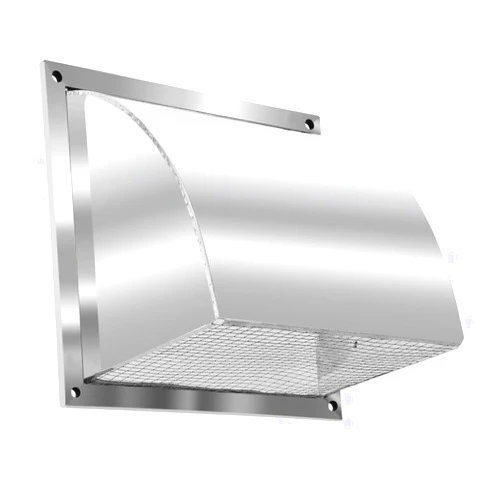 MYOYAY 8 inch 304 Stainless Steel Exhaust Hood Vent Cap Outdoor Wall Vent Cover Outlet Exhaust Vent Duct Cover with Mesh Screen