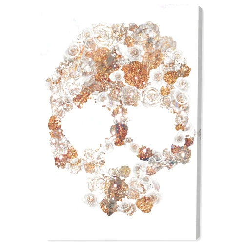 The Oliver Gal Artist Co. Symbols and Objects Wall Art Canvas Prints Dust Floral Skull' Home Décor, 10