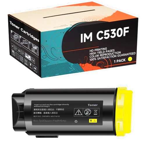 LVVS IM C530F Toner Cartridges Compatible for Ricoh IM C530FB Printers, with Chip, High Yield 20500 Pages, Vivid Colors (Yellow)