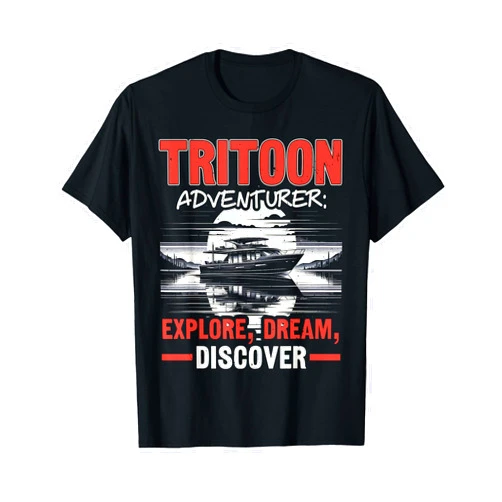 Tritoon Pontoon Boat Lover Boating SteMi Apparel Tritoon Boat Triple Pontoon Boat Pontoon Captain Boating T-Shirt