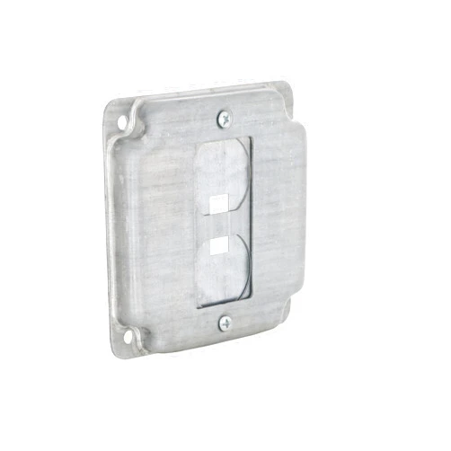 Raco 808U Raised Square Cover with Exposed Work 1 GFCI Duplex or Toggle, 4