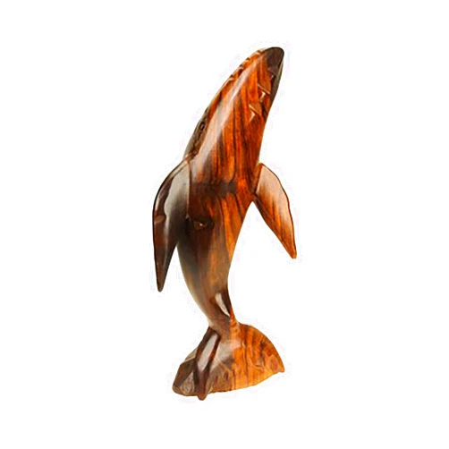 Earthview, Inc. Rustic Carved Humpback Whale Breaching 7 x 3 Handcrafted Desert Ironwood Decorative Table Top Figurine Sculpture Statue