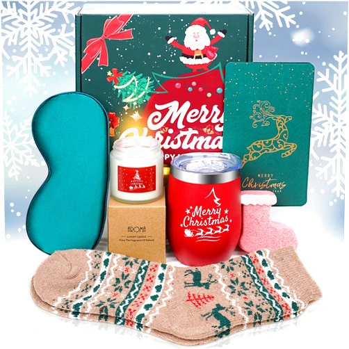 UTOBSOV Christmas Gifts for Women, 2024 Christmas Gift Set Unique Women Gifts for Christmas, Christmas Gift Basket for Best Friend Classmate Coworker Sister Daughter Who Has Everything, Christmas Gift Ideas