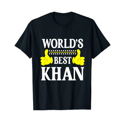 Khan Gifts Family Tee Last Name Birthday Gifts Khan Surname Funny Team Family Last Name World's Best Khan T-Shirt