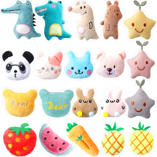 Gejoy 20 Pieces Catnip Toys for Indoor Cat Plush Kitten Cat Chew Toys Catnip Kitten Entertaining Interactive Dolls(Lovely)