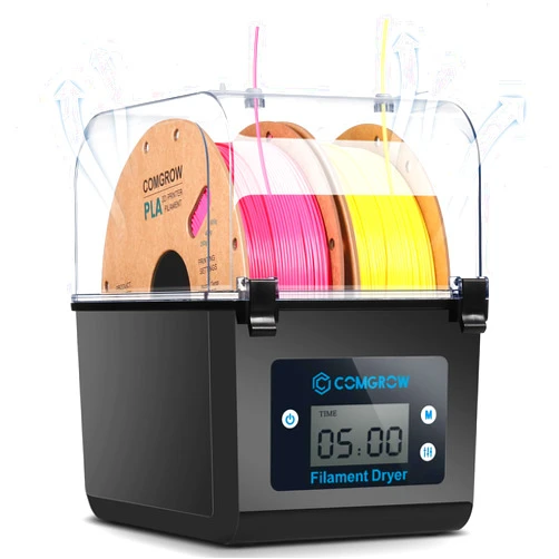 Comgrow 3D Printer Filament Dryer Box, Comgrow 3D Filament Storages, Keeping Filaments Dry During 3D Printing, Compatible with 1.75mm/2.85mm PLA ABS Material, Filament Dehydrator, Spool Holder