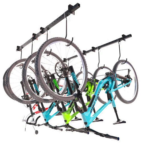 Echaprey Bike Hangers for Garage Bike Storage Rack Ceiling Mount Indoor Metal Bike Rack Hanger Garage Home Storage 8 Adjustable Bike Hooks for 4 to 8 Bicycles, Holds Up to 250lbs