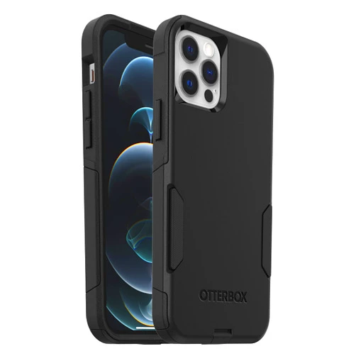 OtterBox iPhone 12 & iPhone 12 Pro Commuter Series Case - Black, Slim & Tough, Pocket-Friendly, with Port Protection