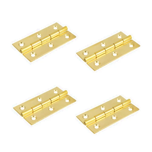 LC LICTOP 3Inch Pure Brass Hinges Butt Hinges for Furniture Cabinet Drawer Door 4pcs