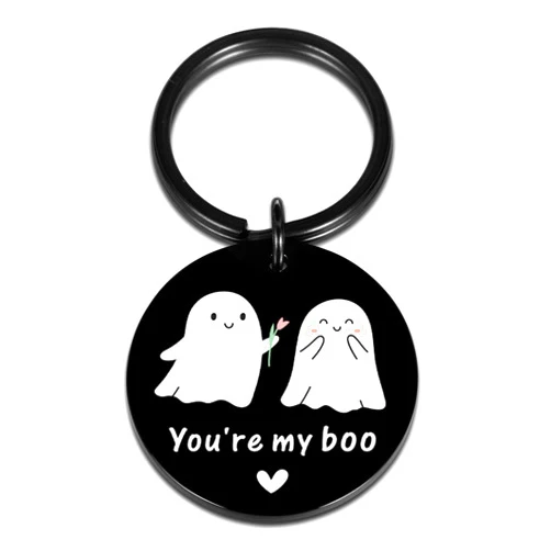 Aeolussoms Halloween Gifts My Boo Basket Keychain Gifts for Women Men Couple Husband Wife Spooky Basket Stuffers for Girlfriend Boyfriend Horror Gifts Halloween Decorations Indoor Christmas Birthday