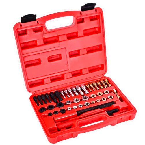 DIYAREA 42-Piece Thread Chaser Set, Thread Restorer Rethreading Kit, Thread Repair Tool with UNF UNC and Metric Sizes