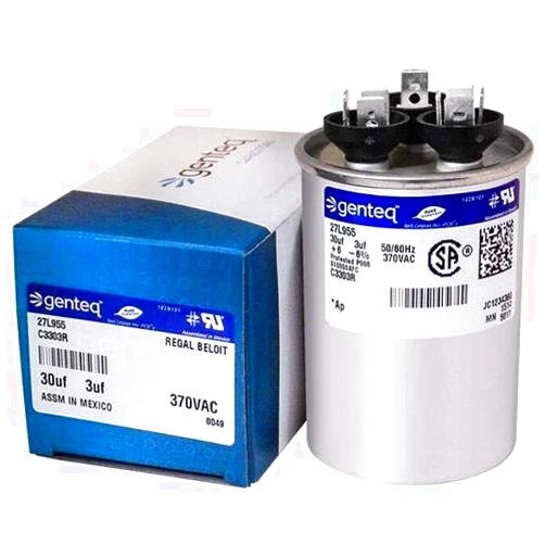 Genteq HQ1082631AX - Tempstar Genteq Replacement Round Dual Run Capacitor 30/3 uf MFD 370 Volt VAC