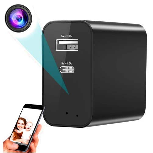 FOX SCOUT 160° Wide Angle 4K HD Charger Camera with Motion Detection, App Remote Control and 24/7 continuou.