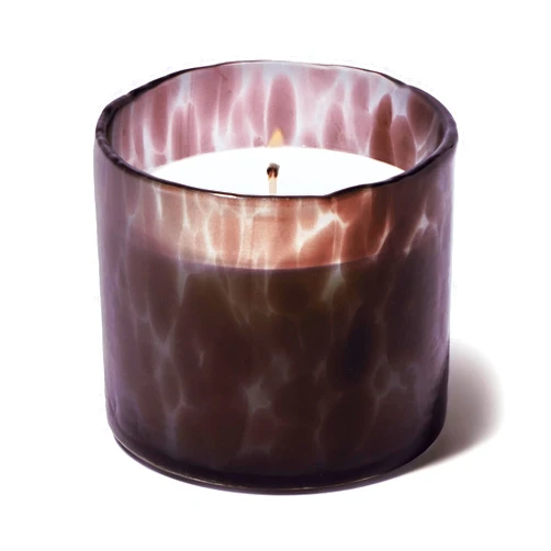 Paddywax Luxury Candles in Hand-Crafted Artisan Blown Glass Scented Luxe Candle, 8-Ounce, Linen & Orris
