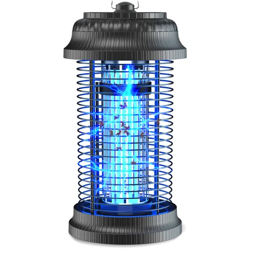 WVV Electric Mosquito Zappers Killer, Bug Zapper Outdoor, Waterproof Insect Fly Trap,Electronic Light Bulb Lamp for Outdoor and Indoor,Outdoor Bug Zapper (Metal)