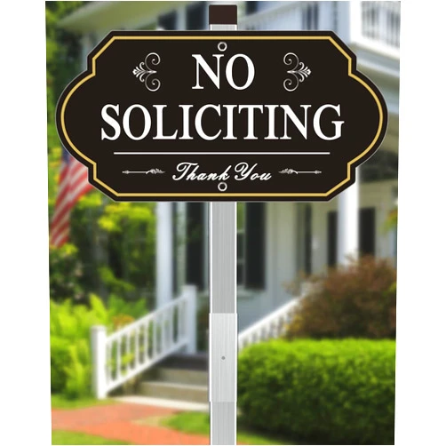 I-CowFun Heavy Duty No Soliciting Sign for House with 28