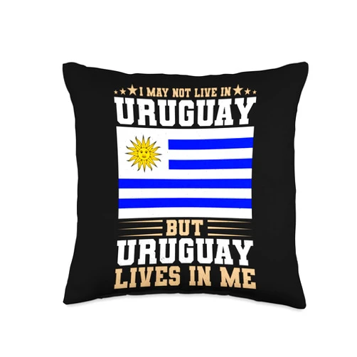 Republica Oriental del Uruguay Flag for proud Uruguay Throw Pillow, 16x16, Multicolor