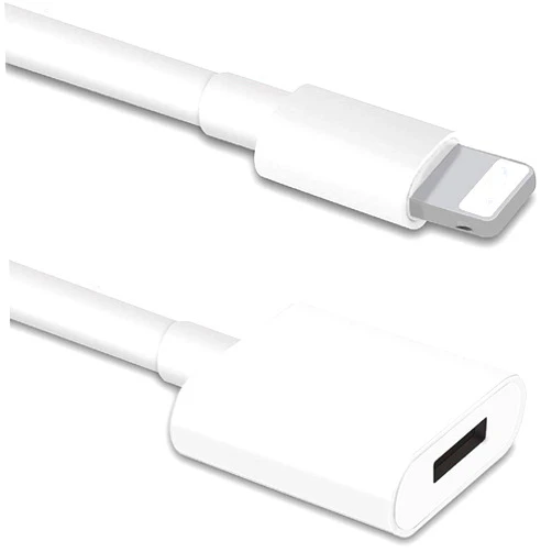 DESOFICON iPhone Charger Extension Cable Compatible for iPhone/iPad, Extender Dock Cable for Male to Female Cable Extension Adapter Pass Video, Data, Audio(6.6FT/2M White)