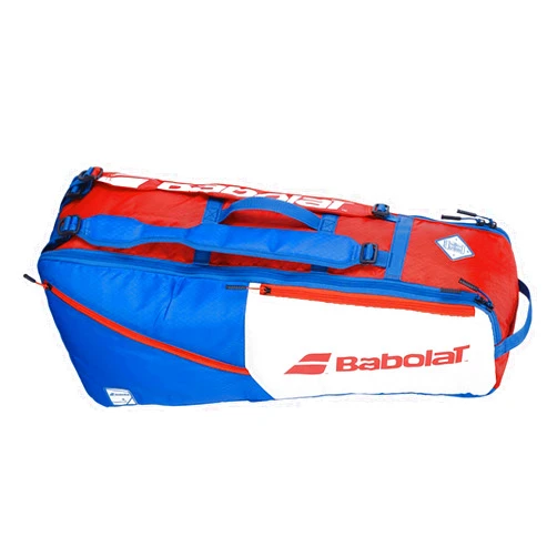 Babolat EVO Racquet Holder X 6 Tennis Bag (White/Blue/Red)