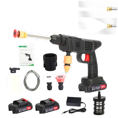 Shulemin Cordless Pressure Washer,Portable Cordless Power Washer Multifunction Nozzle Battery-Powered Copper Motor 24V Pressure Washer Kit for Car Window Cleaning from USA