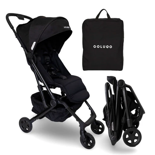 Colugo Compact Stroller+ Lightweight Travel Stroller 16lb, One-Hand Auto-Fold, Multi-Position Recline, for Infants and Toddlers Ages 6 Months to 4 Years, Rain Cover, Backpack and Cup Holder, Black