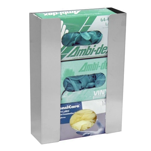 Omnimed Magnetic Glove Box Holders-Wall Mounted Dispenser, for Latex, Nitrile, Plastic Shop Gloves & Tissue Boxes (Triple)