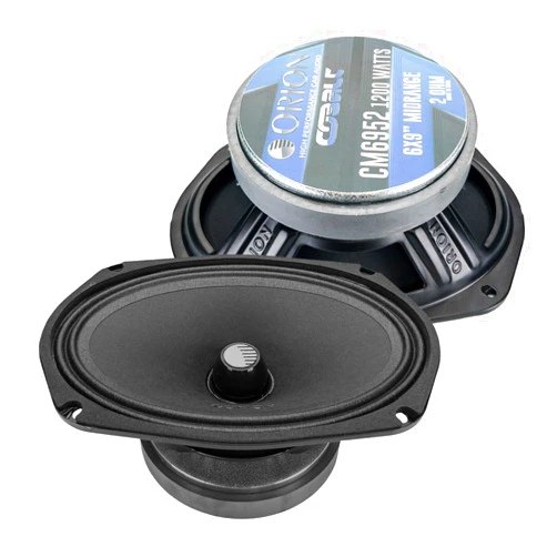 ORION Cobalt CM6952 High Efficiency 6x9 Mid-Range Bullet Loudspeakers, 1200W Max Power, 300W RMS, 2 Ohm, 1.5