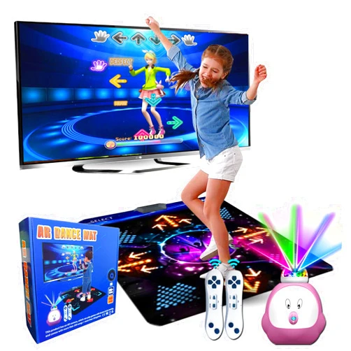 YRPRSODF Dance Mat for Kids and Adults, Musical Electronic Dance Step Pad with 100+ Games, 200+Songs, HD Camera, 2 Motion Sensor Controllers, MTV & Cartoon Modes, Dance Mat Toy for Girls& Boys