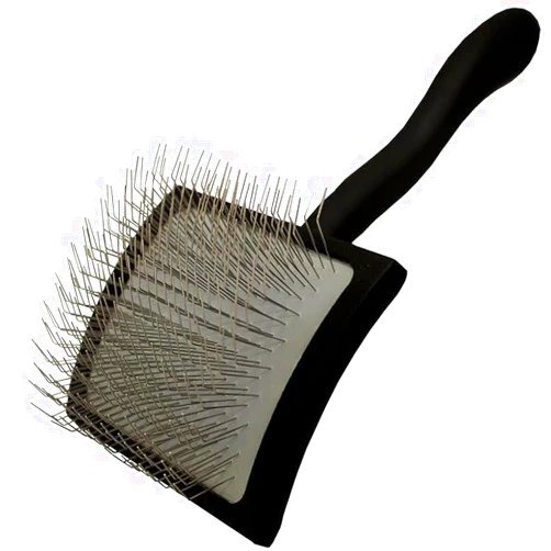 Omkesavyasvaha Professional Dog Slicker Brush - Fluff and Detangle (black)