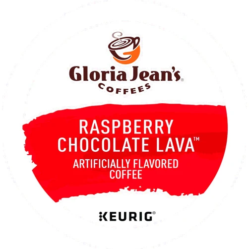 Gloria Jean's Coffees Raspberry Chocolate Lava, Single-Serve Keurig K-Cup Pods, Flavored Medium Roast Coffee, 72 Count