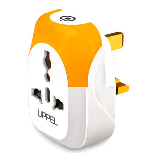 UPPEL US to UK Travel Plug Adapter, UPPEL Type G Travel Converter with LED Night Light, Power Adaptor for USA to Ireland Dubai Scotland Hong Kong England British Kenya London Qatar