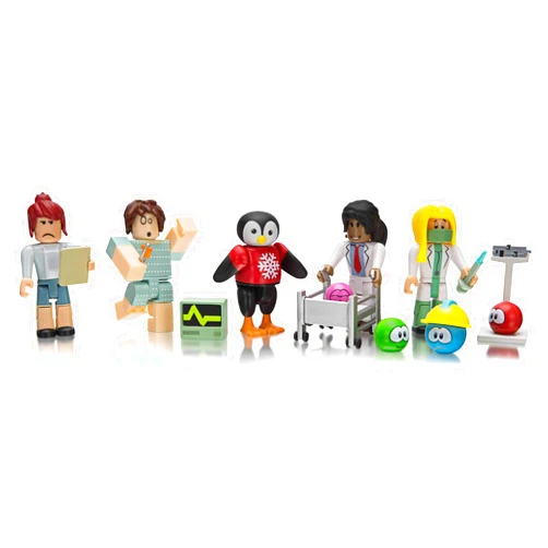 Roblox Celebrity Collection - MeepCity: Meep Hospital Six Figure Pack [Includes Exclusive Virtual Item]