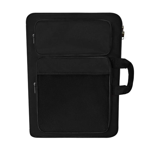 TreochtFUN Art Portfolio Kids Artwork,Art Bag15 X 18 For Child Artwork 8K Organizer,A3 portfolio Case For Carrying Artwork With Tote And Backpack (Black)