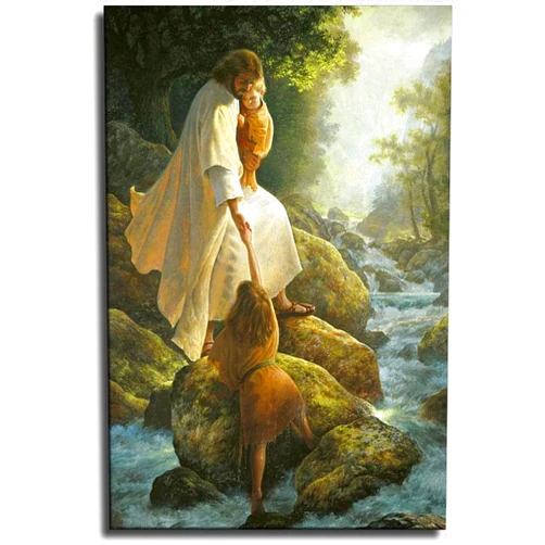 Sftghdrgsad Jesus Christ Greg Olsen Canvas Wall Art Poster Picture Print Home Room Decor Black and White Mural (08×12inch-No Framed)