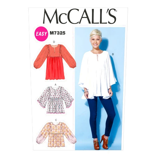 McCall's Patterns M7325 Misses' Gathered Tops & Tunic, ZZ (Large-X-Large-XX-Large)