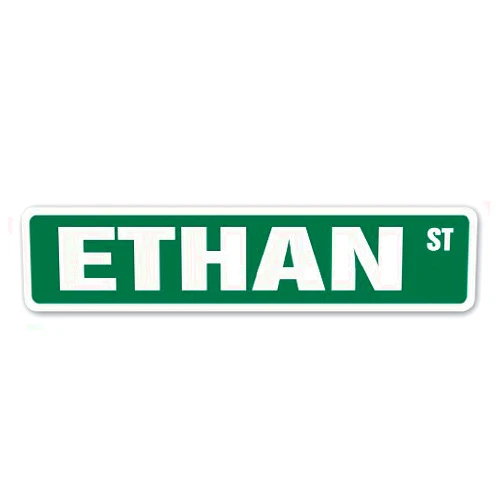 Cortan360 Ethan Street Sign Childrens Name Room Sign| Indoor/Outdoor | 8