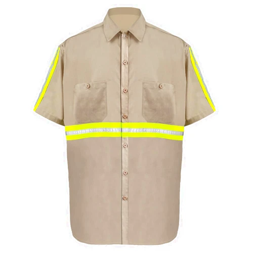 LOVPOSNTY Safety Shirt for Men High Visibility Shirts Reflective Construction Work Shirt