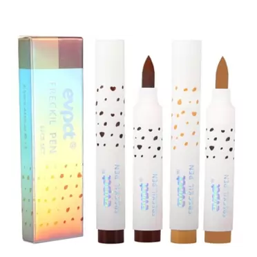 SHANGHA 2 Colors Freckle Pen, Natural Lifelike Freckle Makeup Pen, Magic Freckle Makeup, Waterproof Longlasting Soft Dot Sopt Pen, for Natural Effortless Sunkissed Makeup, 5ml (2pc)