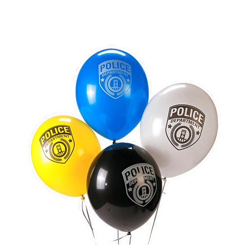 Fun Express Police Party Latex Balloons (24 Pack) Birthday Party Decorations