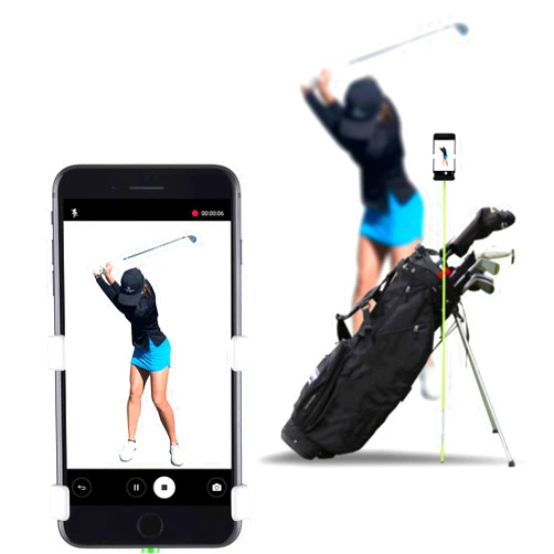 Selfie Golf SelfieGOLF Record Golf Swing - Cell Phone Holder Golf Analyzer Accessories | Winner of The PGA Best Product | Selfie Putting Training Aids Works with Any Golf Bag and Alignment Stick