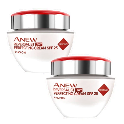 AVON 2 Pack Anew Reversalist Day Perfecting Cream with Protinol SPF 25 1.7oz./50g (2 pack)