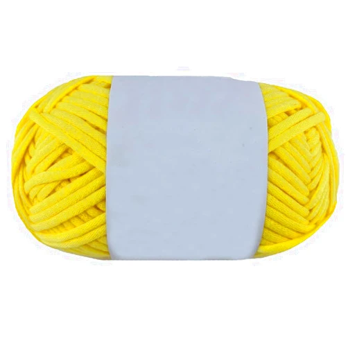 Home Art Club 4 Pack 200g Soft Cotton Nylon Blend Yarn for Beginners Easy-to-See Stitches DIY Bag Basket Crochet Material (Yellow)