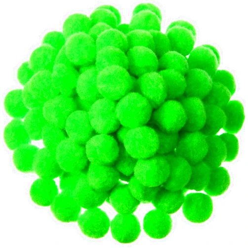 Shappy 500 Pieces 1 Inch Pom Pom Crafts Balls for DIY Creative Pompoms Decorations Kids Project Hobby Supplies Party Holiday Decorations (Fruit Green)
